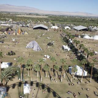 Coachella Camping Grounds Packed with Tents and People