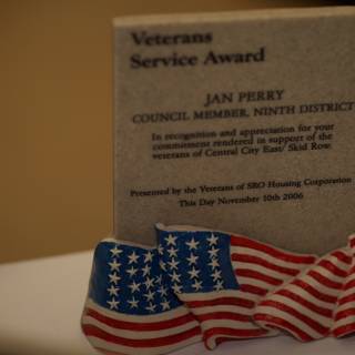 Jan Fey Receiving Veteran Service Award