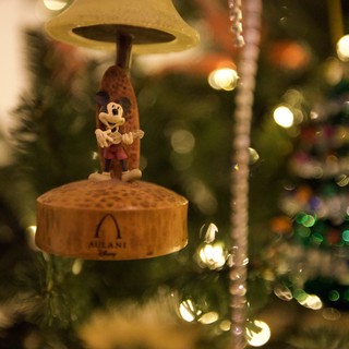 Vintage Mickey Mouse Christmas Ornament with Aulani Resort Base