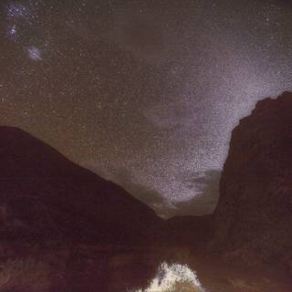 Stellar Night with Majestic Mountain