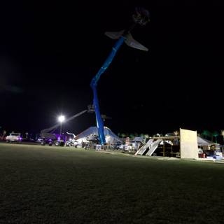 Crane Lifts Heavy Load at Coachella