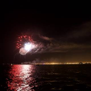 Fireworks Spectacle Reflects on Water