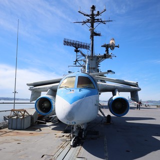 Military Aircraft on USS Hornet Aircraft Carrier Deck