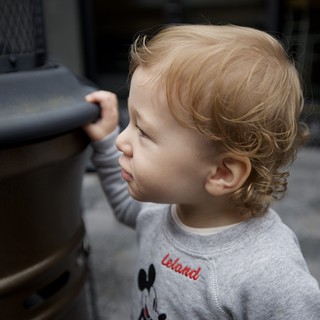Young Child Observing the World with Curiosity