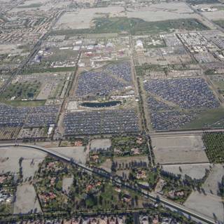 Aerial View of Coachella Valley's Solar-Powered Outdoors