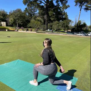 Warrior Yoga Pose in Golden Gate Park