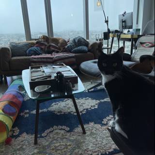 Feline Lounging in a Chic San Francisco Living Room