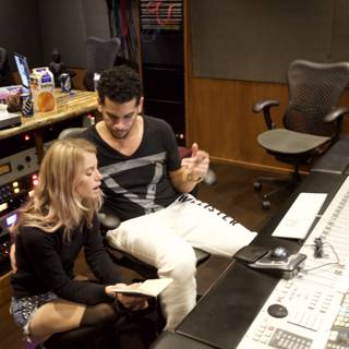 Marc Kinchen and Anabel Englund at the Recording Studio
