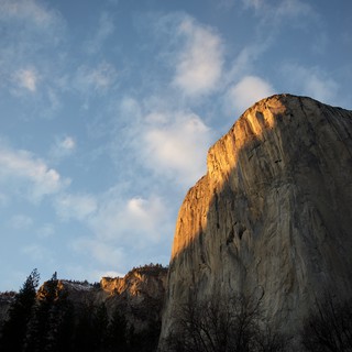 El Capitan Bathed in Golden Sunset Light