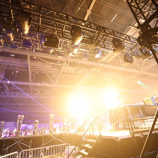 Blinding Stage Lights Ignite Wobbleland Festival Arena