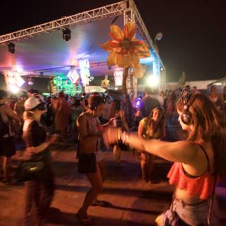 Nighttime Festivities at Coachella Music Festival