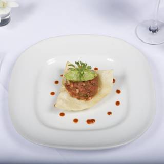 Food Presentation on a White Plate