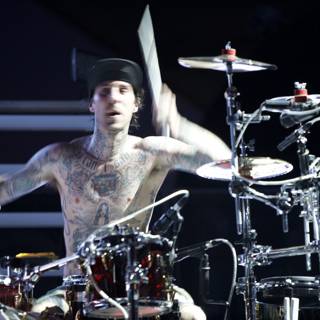 Travis Barker Jamming Out
