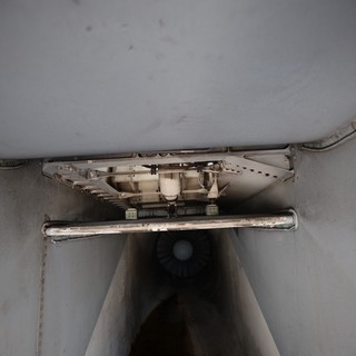 Looking Up Through Aircraft Elevator Shaft