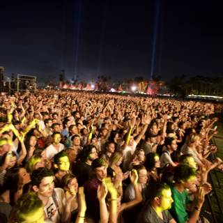 Yellow Painted Crowd Rocks Out at Coachella