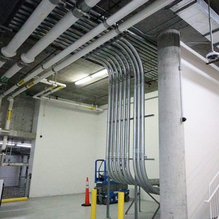 Industrial HVAC Installation in Underground Parking Facility