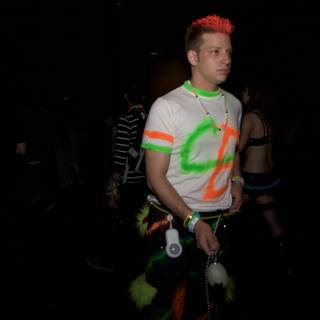 Neon Hair, Green Shirt, and Night Club Vibes