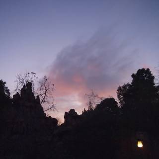 Sunset over the Disneyland Mountains