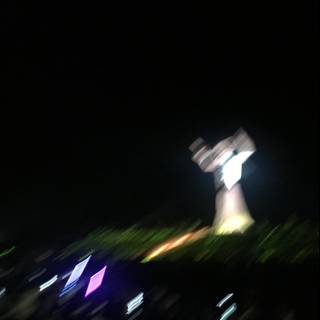 Blurred Beacon at Night