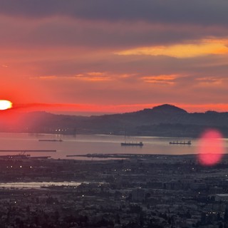 Sunrise Over San Francisco Bay from Oakland Hills