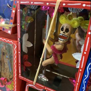 A Colorful Display of Day of the Dead Figurines