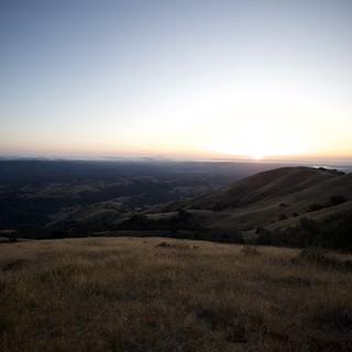 Golden Hour Descent Over Bay Area from Mount Diablo