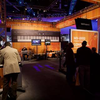 Display of Musical Instruments and Electronics at NAMM Convention