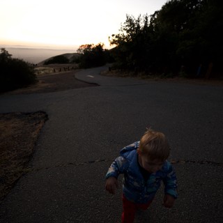 Toddler Adventurer Explores Mount Diablo at Dusk