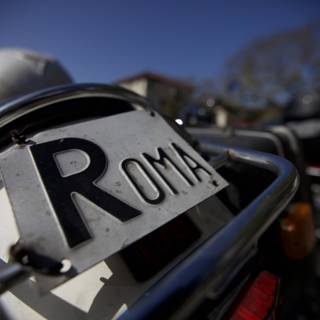 Roma Motorcycle Logo Close-Up