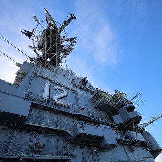 USS Hornet Naval Vessel Superstructure and Communications Tower