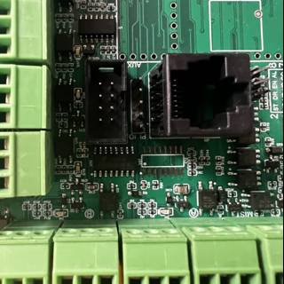 Green Printed Circuit Board with Connector