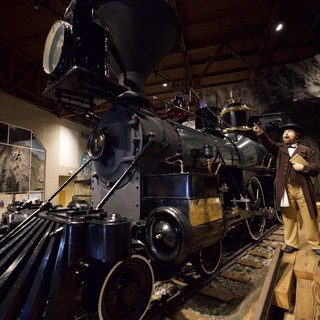 Historic Steam Locomotive Display at Railroad Museum