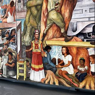 People and Animals Mural in San Francisco Building