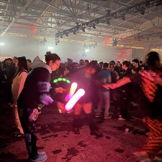 Electronic Dance Music Event with Glowing LED Accessories