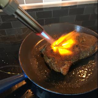 Sizzling Steak on the Grill