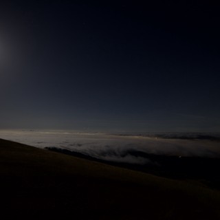 Moonlit Sea of Clouds Over Mount Diablo