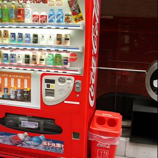 Red Vending Machine in Osaka