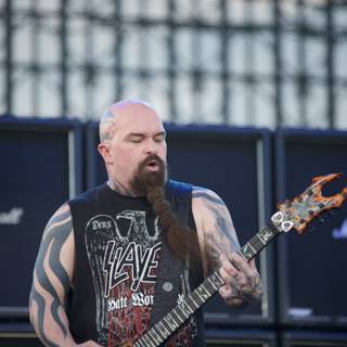 Kerry King Shreds on His Tattooed Electric Guitar
