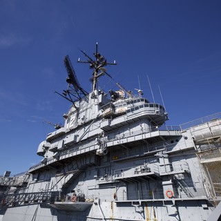 USS Hornet Aircraft Carrier Island Superstructure Close-Up