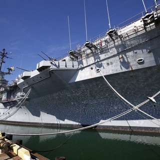 USS Hornet Aircraft Carrier Docked at Museum