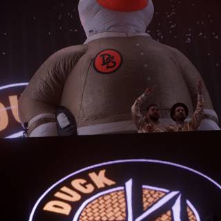 Duck Mascot on Stage