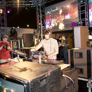 DJ Set with a Vibrant Backdrop