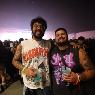 Two Friends Celebrate at Wobbleland Music Festival