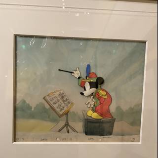 Mickey Mouse Painting in a Frame
