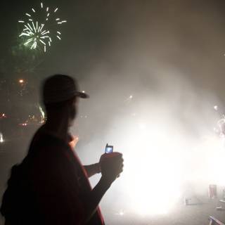 Cell Phone Captures Fireworks Spectacle