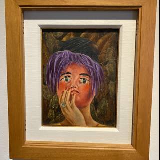 Portrait of a Woman with Purple Hair