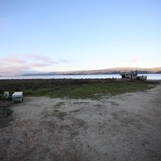 Twilight Shore with Shipwreck at Drakes Beach