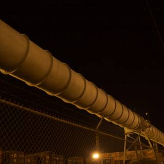 Pipeline Tower and Chain Link Fence