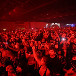 Massive Red-Lit Crowd at Wobbleland 2026 Festival