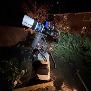 Backyard Astrophotography Setup Under Night Sky